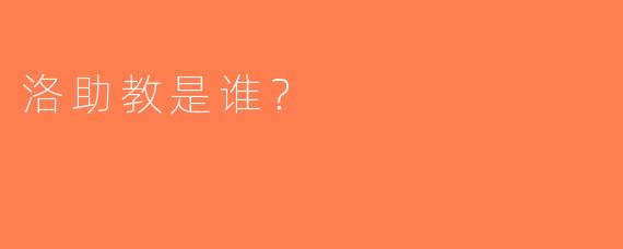 洛助教是谁？