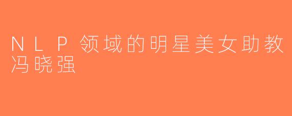NLP领域的明星美女助教冯晓强