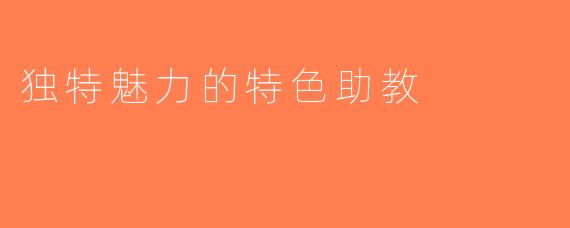 独特魅力的特色助教