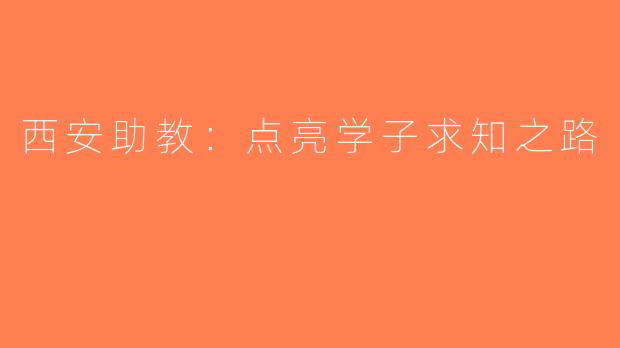 西安助教：点亮学子求知之路