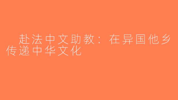  赴法中文助教：在异国他乡传递中华文化