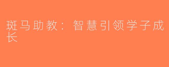 斑马助教：智慧引领学子成长
