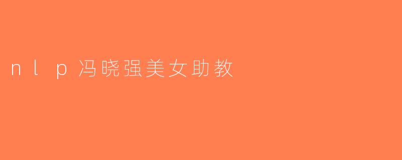 nlp冯晓强美女助教