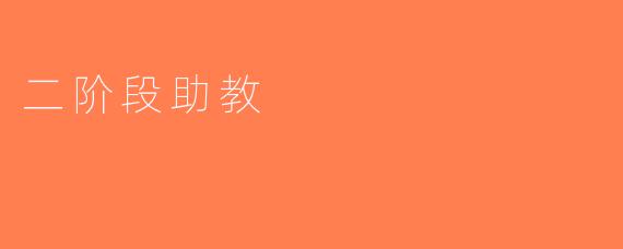 二阶段助教