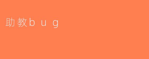 助教bug