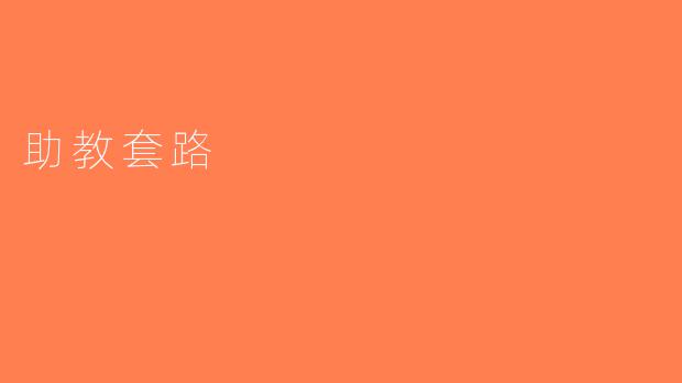 助教套路