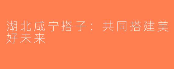 湖北咸宁搭子：共同搭建美好未来