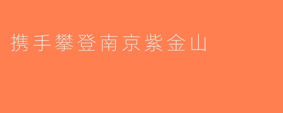 携手攀登南京紫金山