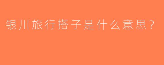 银川旅行搭子是什么意思？