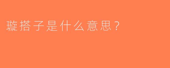 璇搭子是什么意思？