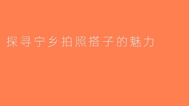 探寻宁乡拍照搭子的魅力