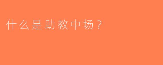 什么是助教中场？