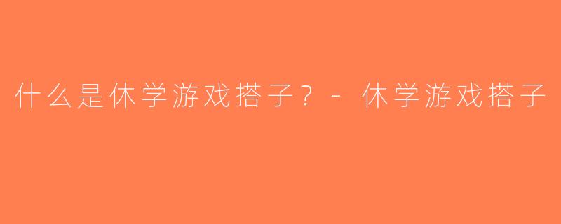 什么是休学游戏搭子？-休学游戏搭子