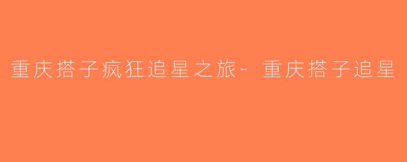 重庆搭子疯狂追星之旅-重庆搭子追星