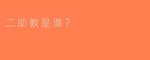 二助教是谁？