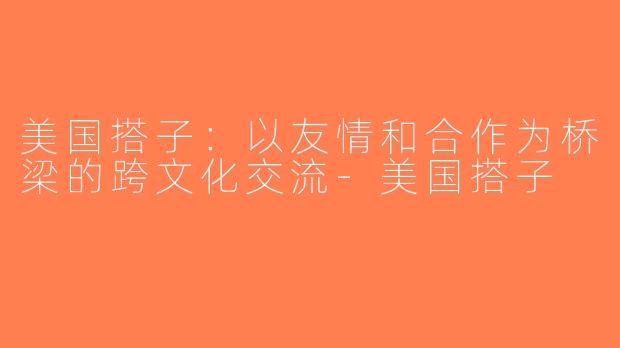 美国搭子：以友情和合作为桥梁的跨文化交流-美国搭子