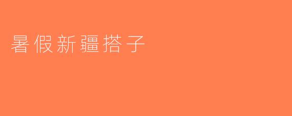 暑假新疆搭子