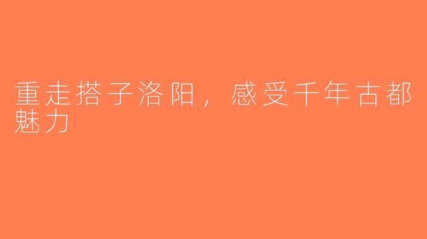 重走搭子洛阳,感受千年古都魅力