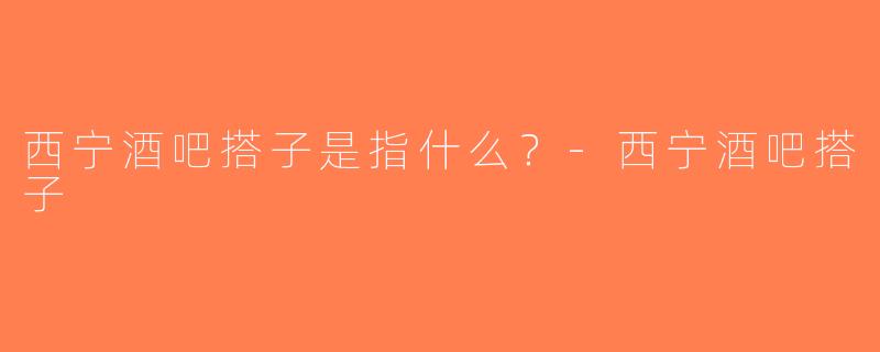 西宁酒吧搭子是指什么？-西宁酒吧搭子