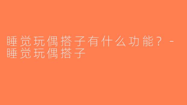 睡觉玩偶搭子有什么功能？-睡觉玩偶搭子