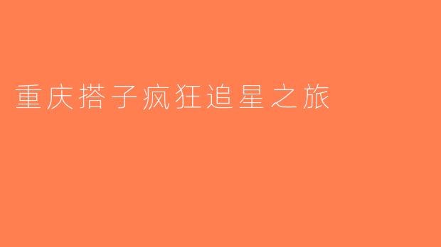 重庆搭子疯狂追星之旅