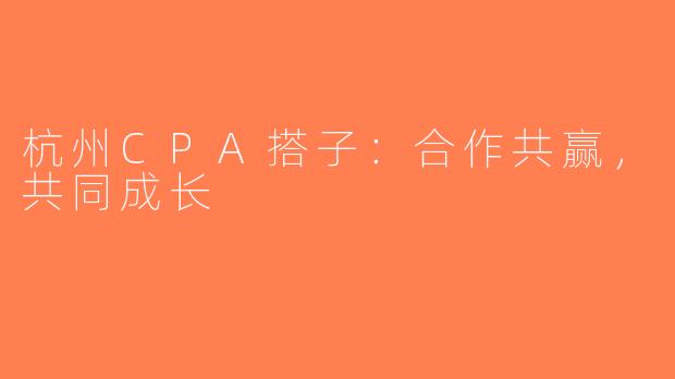 杭州CPA搭子：合作共赢，共同成长