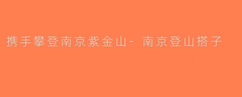 携手攀登南京紫金山-南京登山搭子
