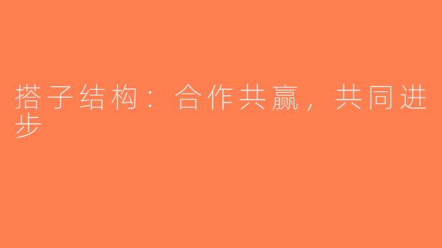 搭子结构：合作共赢，共同进步