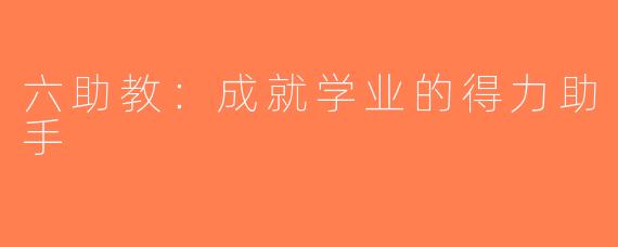 六助教：成就学业的得力助手