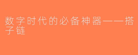 数字时代的必备神器——搭子链