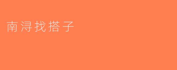 南浔找搭子