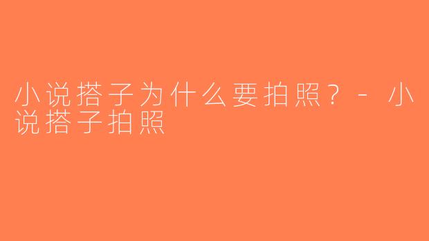 小说搭子为什么要拍照？-小说搭子拍照