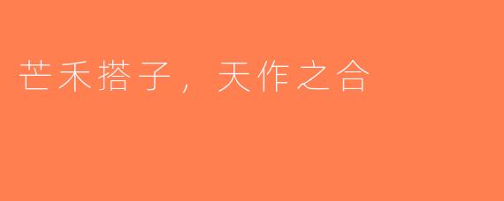 芒禾搭子，天作之合