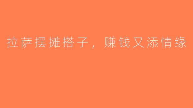 拉萨摆摊搭子，赚钱又添情缘