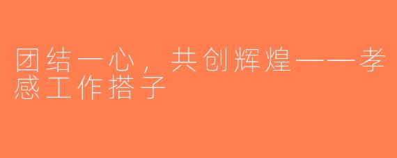 团结一心，共创辉煌——孝感工作搭子