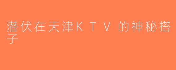 潜伏在天津KTV的神秘搭子