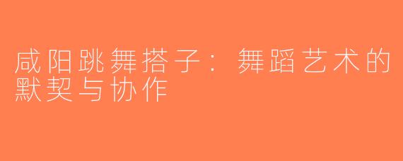 咸阳跳舞搭子：舞蹈艺术的默契与协作