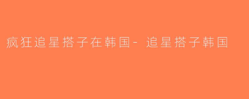 疯狂追星搭子在韩国-追星搭子韩国
