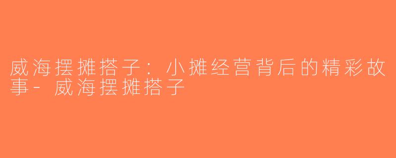 威海摆摊搭子：小摊经营背后的精彩故事-威海摆摊搭子