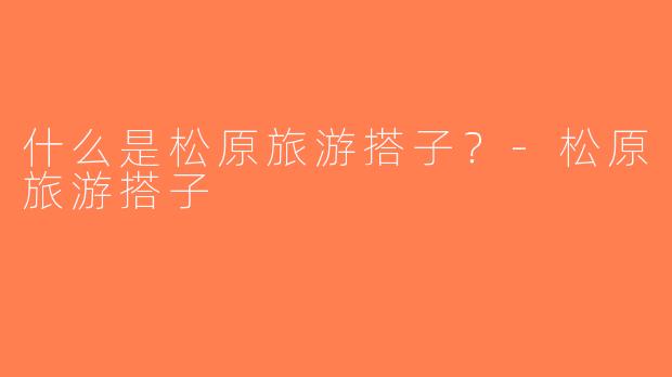 什么是松原旅游搭子？-松原旅游搭子