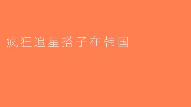 疯狂追星搭子在韩国