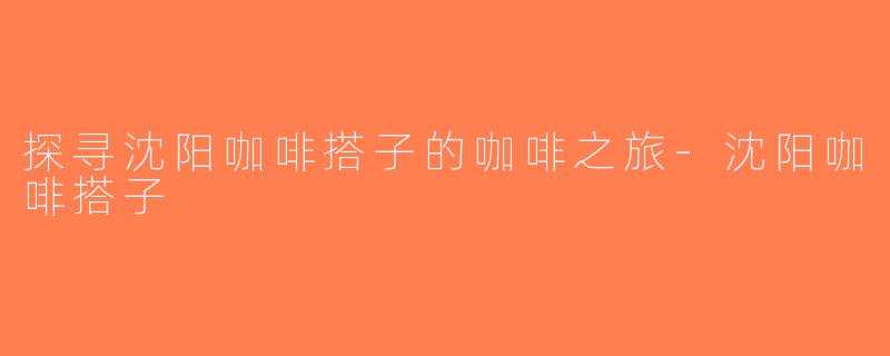 探寻沈阳咖啡搭子的咖啡之旅-沈阳咖啡搭子