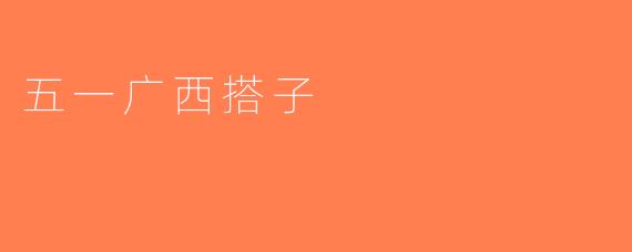 五一广西搭子