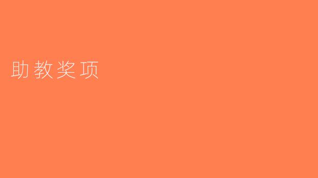 助教奖项