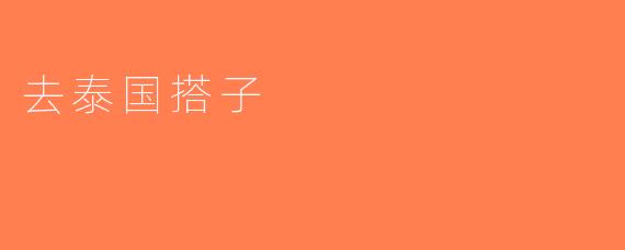 去泰国搭子