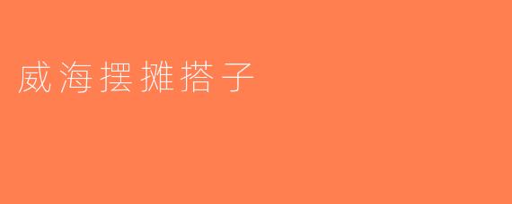 威海摆摊搭子
