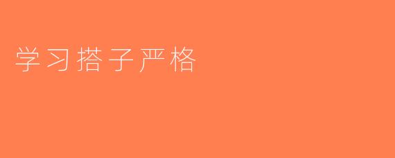 学习搭子严格