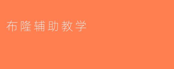 布隆辅助教学