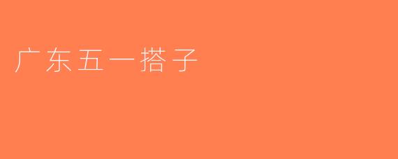 广东五一搭子