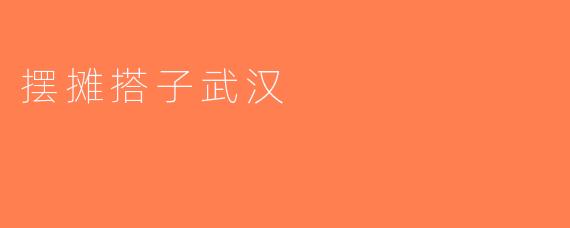 摆摊搭子武汉